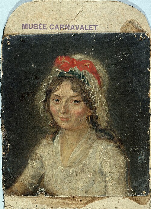 Portrait de femme d'époque révolutionnaire, 1790, 