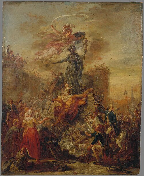 Allégorie de la Liberté sur les ruines de la Bastille, 1789, 