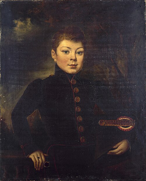 Portrait de René Charles Breteau (1826-1877), en uniforme d'élève du lycée Charlemagne, 1837, 