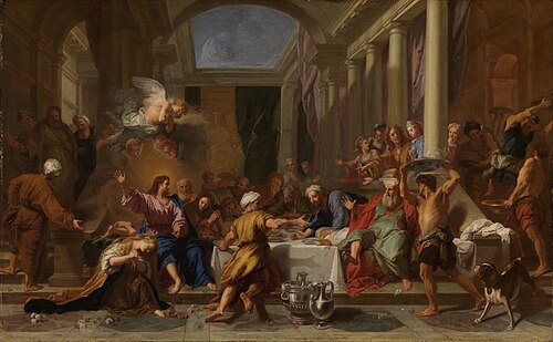 Christus und Maria Magdalena beim Gastmahl des Pharisäers Simon, 1700, 