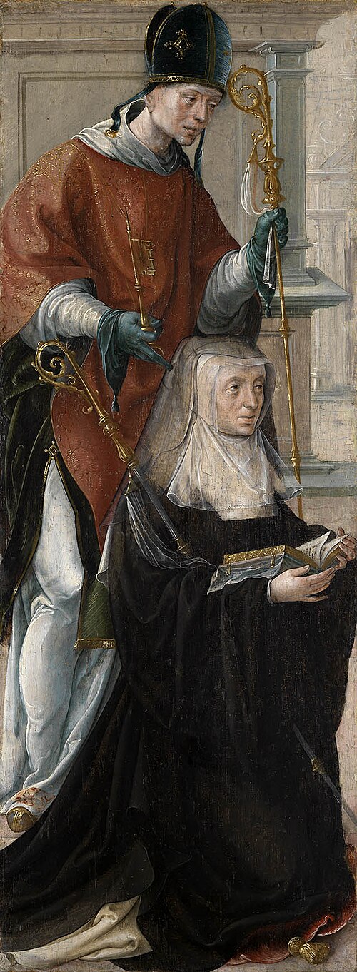The holy Servatius with a kneeling abbess, ca. 1530-1540, 1530, 