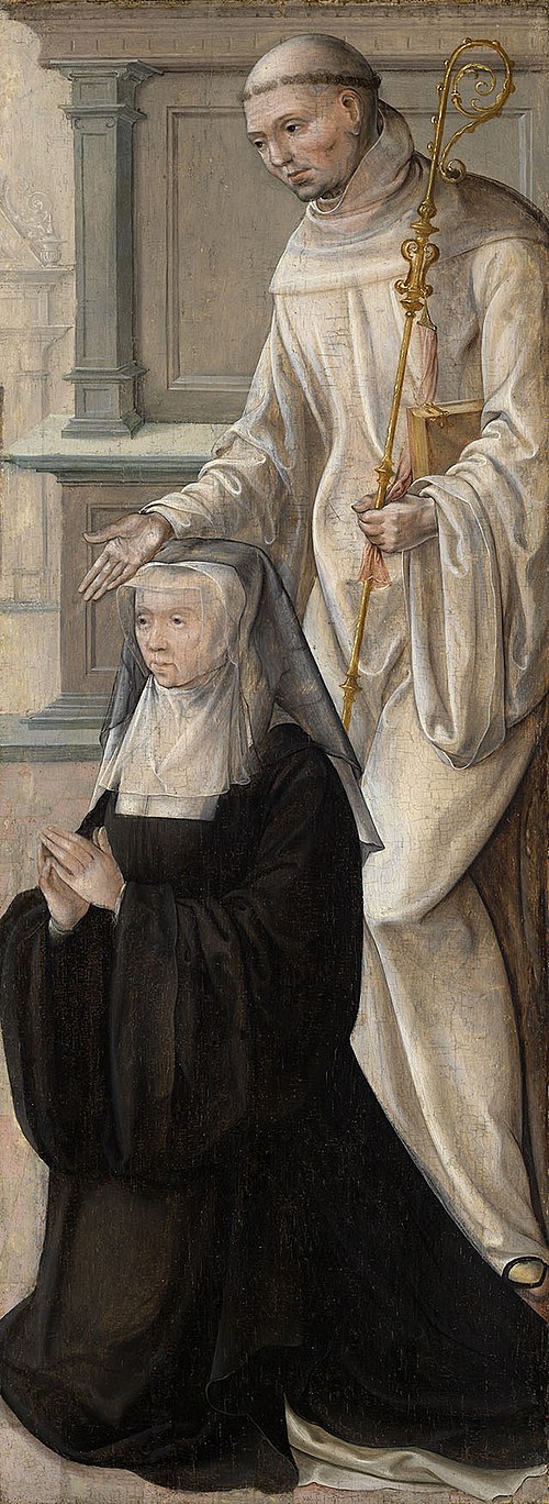 St. Bernard with a kneeling nun, ca. 1530-1540, 1530, 
