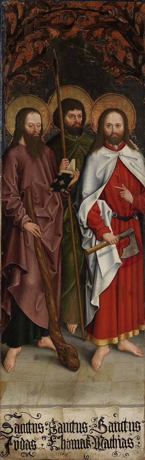 Die Apostel Petrus, Jacobus und Andreas, 1500, 