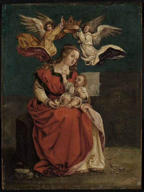 Maria mit dem Kinde, von Engeln gekrönt, 1600, 