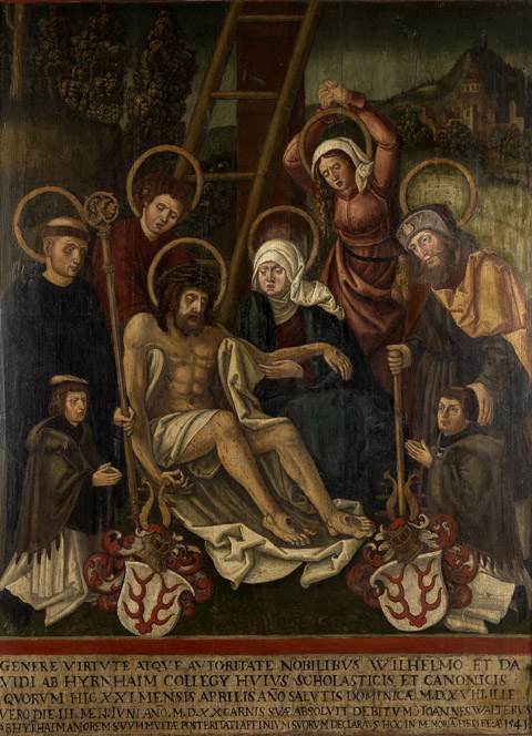 Beweinung Christi mit zwei knienden Domherrn der Familie Hyrnheim, 1541, 