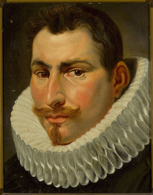 Head of a man in a frill, , 