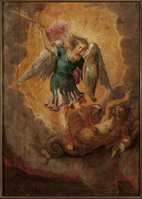 Saint Michael Archangel attacking the dragon, 1595, 