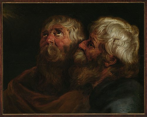 Two heads of apostles, , 