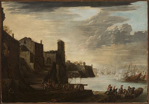 City defending against the attack of ships, 1662, 