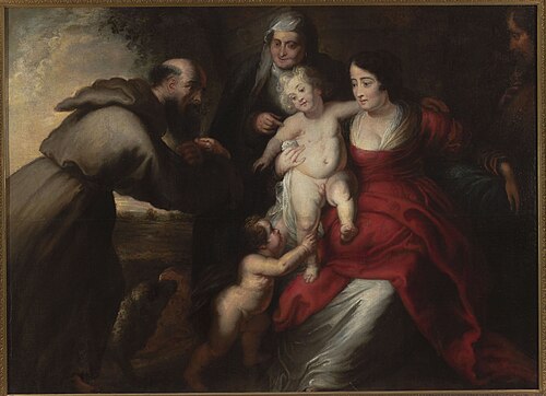 Holy Family with St. Elizabeth, St. John the Baptist as a child and St. Francis, , 