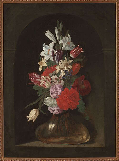 Flowers in a vase, 1700, 