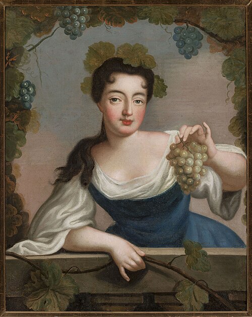 Woman with a bunch of grapes, 1735, 