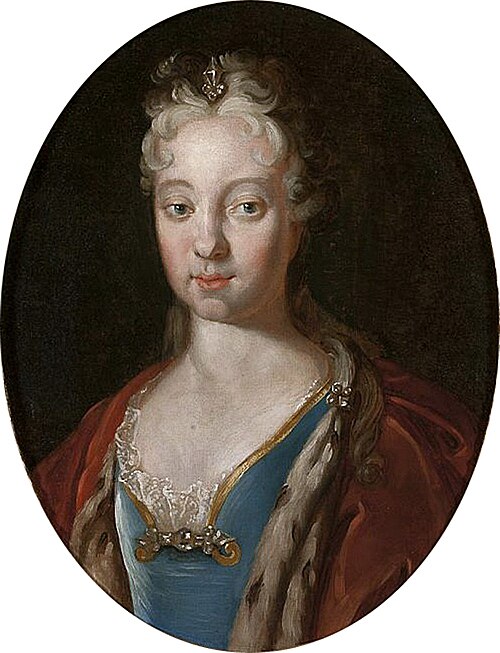 Portrait of Anna Ogińska née Wiśniowiecka (1700–1732), wife of Józef, voivode of Trakai, 1708, 
