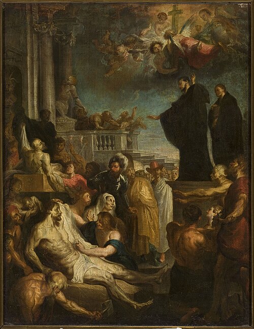 Two saints preaching, , 