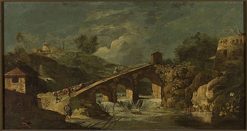 Landscape with a bridge, 1800, 