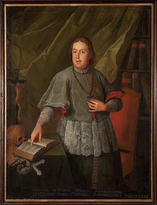 Portrait of Mikołaj Wyżycki (d. 1757), archbishop of Lviv, 1737, 