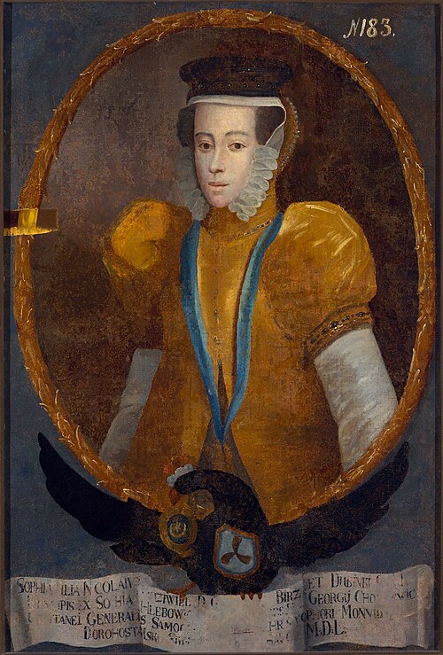The portrait of Zofia née Radziwiłł (after 1582–1613) 1.v. Chodkiewicz 2.v. Dorohostajska, 1735, 
