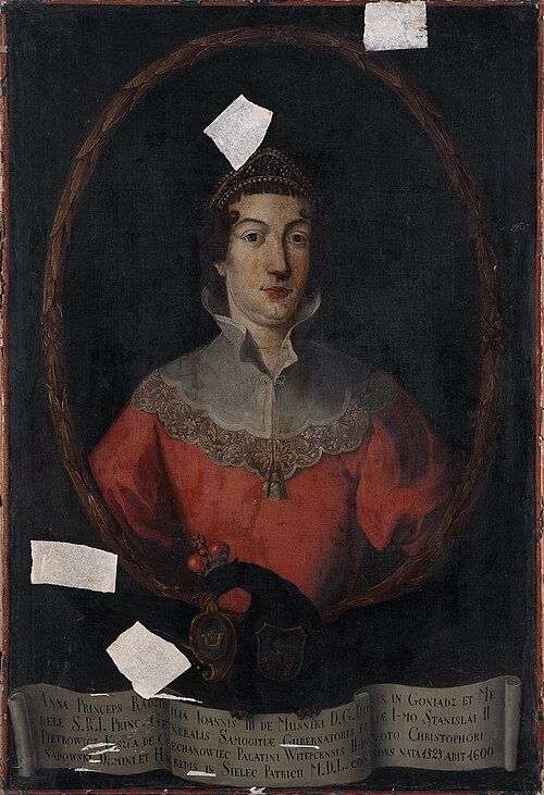 Portrait of Anna née Radziwiłł 1.v.Kiszczyna 2.v.Sadowska (1525–1600), 1758, 