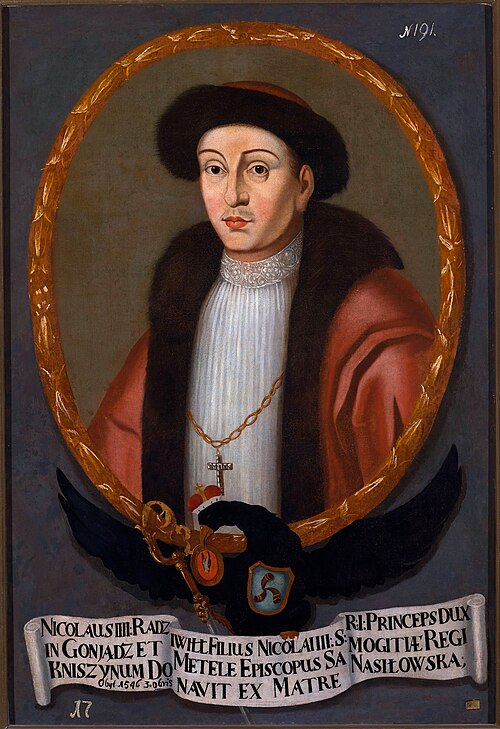 Portrait of Mikołaj IV Radziwiłł (ca. 1496–1529/30), bishop in Samogitia, 1735, 