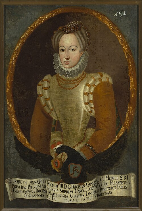 Portrait of Elżbieta née Radziwiłł, princess of Halshany (after 1490–?), 1735, 