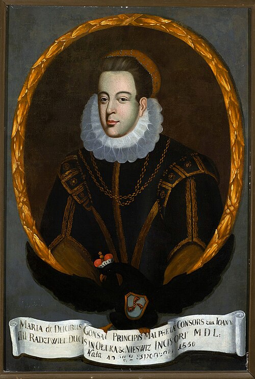 Portrait of Maria Hippolita née Gonzaga (1534–?) Radziwiłł ?, 1735, 