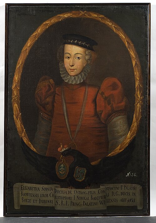 Portrait of Elżbieta Zofia Radziwiłł née Ostrogska (ca. 1560–1599), 1735, 