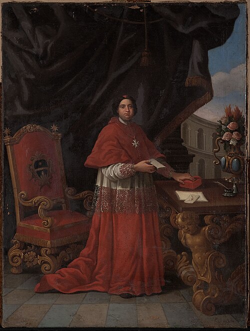 Portrait of a cardinal, Knight of Malta, 1737, 