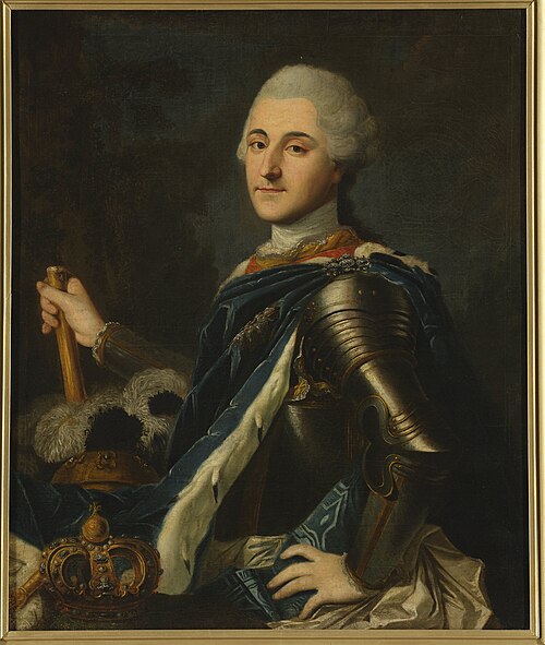 Portrait of king Stanisław August in armour, 1764, 