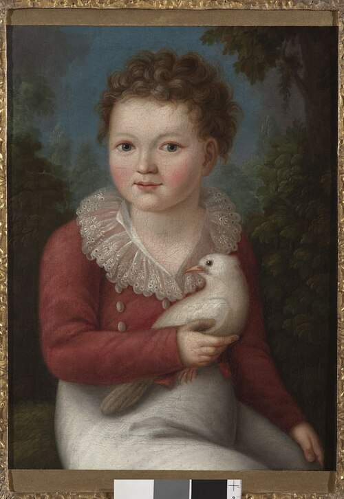 Portrait of a boy with a dove, 1795, 
