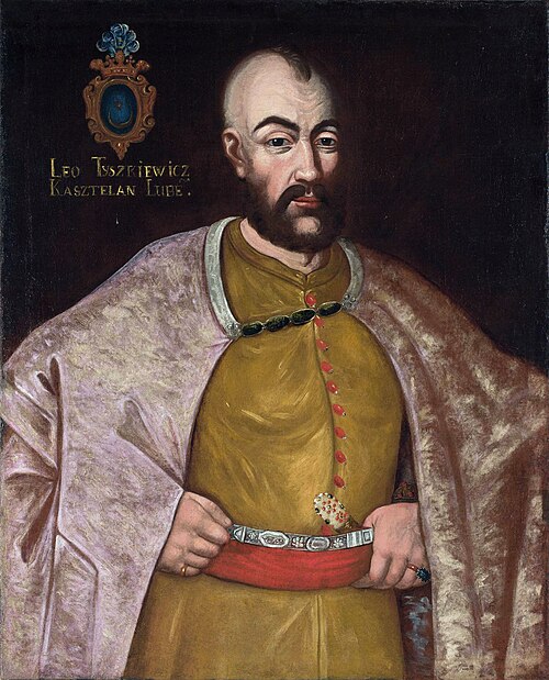 Portrait of Leo (Lew) Tyszkiewicz, Leliwa coat of arms (?–before 1515), castellan of Liubech (?), 1793, 