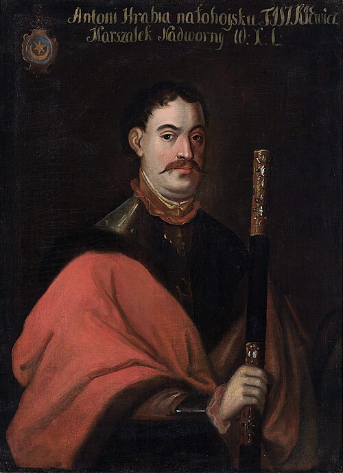 Portrait of Antoni Jan Tyszkiewicz (1609–1649), Leliwa coat of arms, court marshal of the Grand Duch, 1793, 