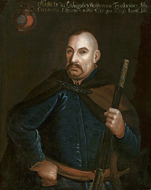 Portrait of Marcin Tyszkiewicz, Leliwa coat of arms (?–after 1631), court marshal of the Grand Duchy, 1793, 