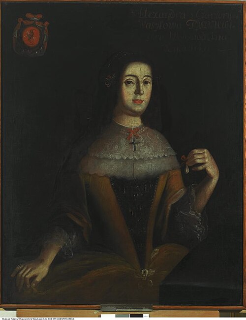 Portrait of Aleksandra Tyszkiewicz née Czartoryska (fl. ca. 1500), wife of the Kiev voivode, 1793, 