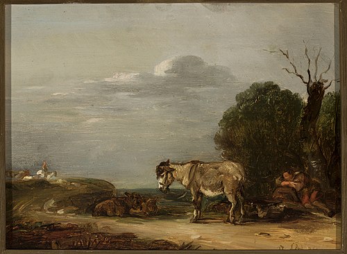 Landscape with a donkey, 1798, 