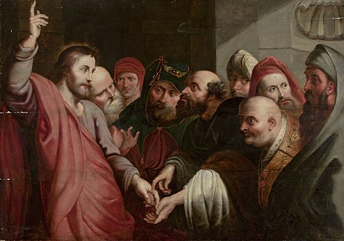 Tribute penny (Matthew 22:15–22; Mark 12:13–17; Luke 20:21–26), , 