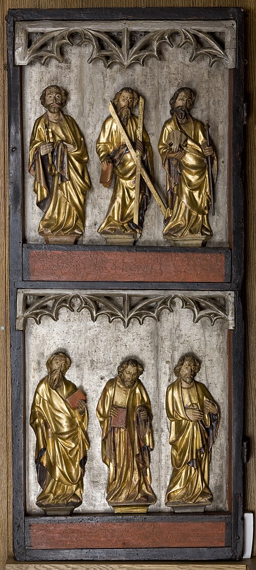 Saint Apostles (reverse: Christ – Man of Sorrows). The left panel of the retable from Stary Żywiec, 1400, 