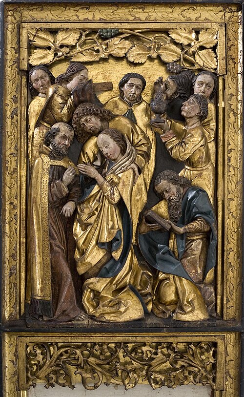Death of Mary, space remaining after the lost relief: Mary Returns to Sleeping St Theophilus of Adan, 1500, 