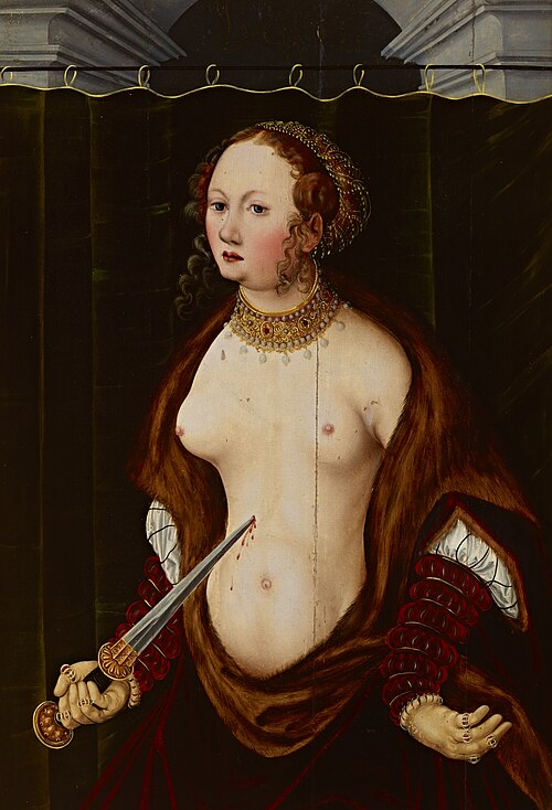 Le suicide de Lucrèce., 1600, 