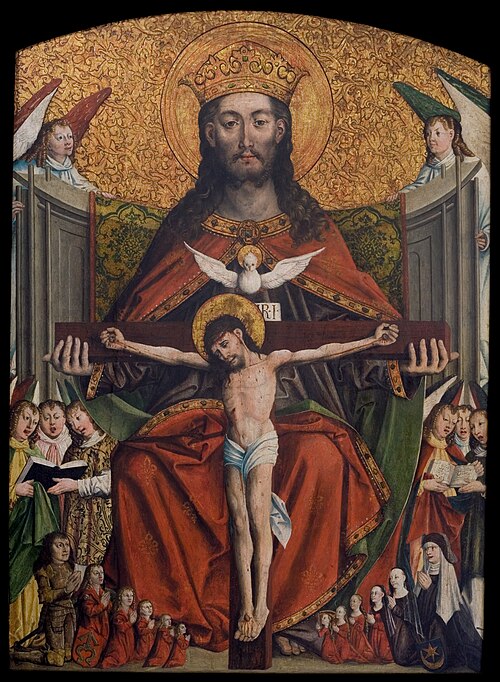 Holy Trinity. Votive painting of Jakub Dębiński, from the Parish Church of St Margaret in Dębno near, 1520, 