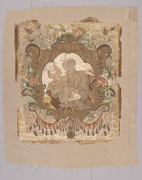 Obrazek haftowany, 1717, 