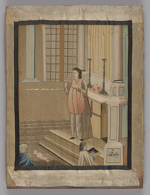 Embroidered picture, 1812, 