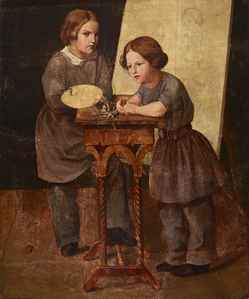 Two Boys at the Table, 1840, 