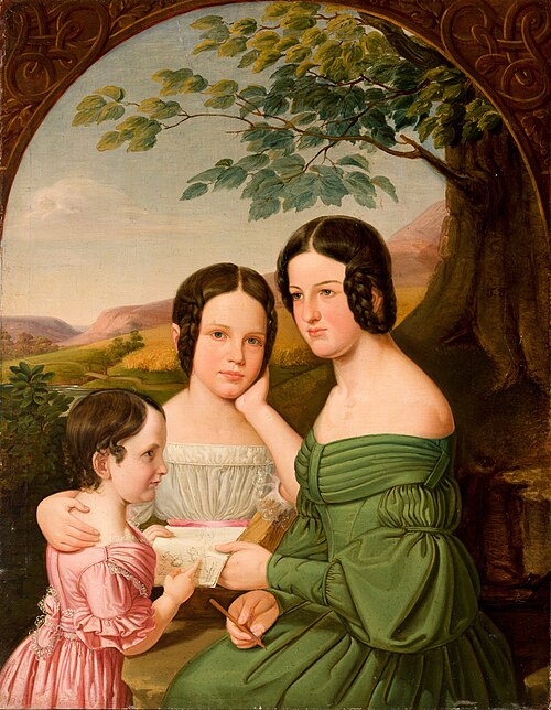 Portrait of Three Sisters from the Hausner Family, 1839, 