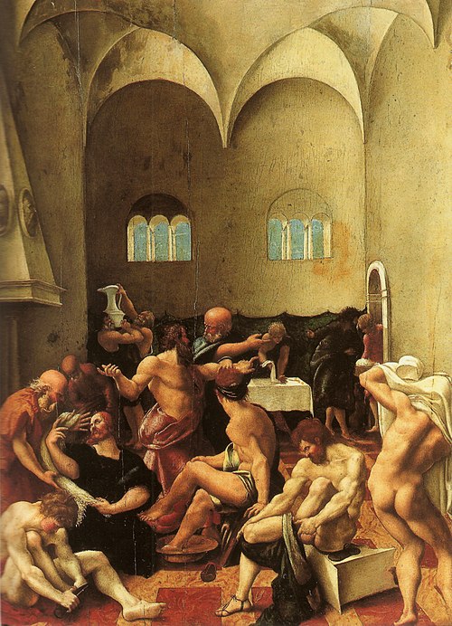 Un bain d'hommes, 1520, 