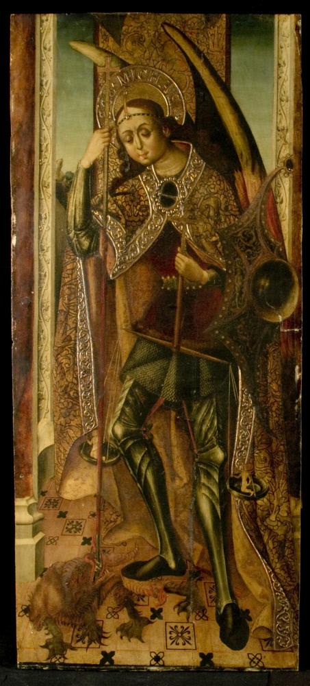 Pair of paintings:  St. Michael, St. Jerome, 1500, 