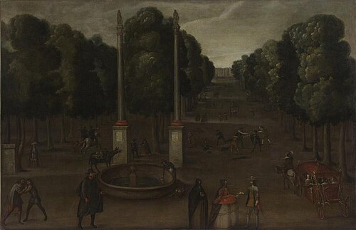 The Alameda of Hercules, Seville, 1645, 