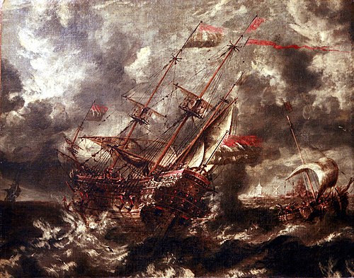Vaisseaux par gros temps, 1800, 