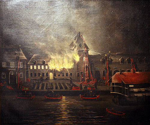 Incendie de la Salle d'Armes à Brest, 1832, 