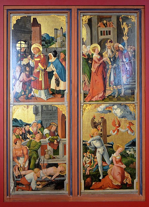 Retable de Sainte Catherine et Saint Laurent, 1515, 