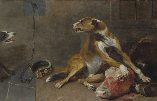 Dogs Fighting over a Flayed Ox's Head, , 